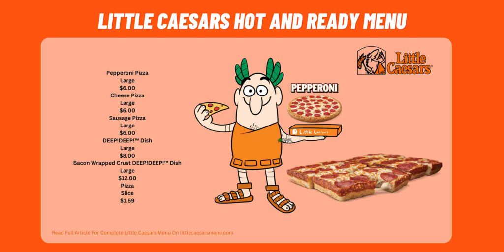 Little Caesars Hot And Ready Menu